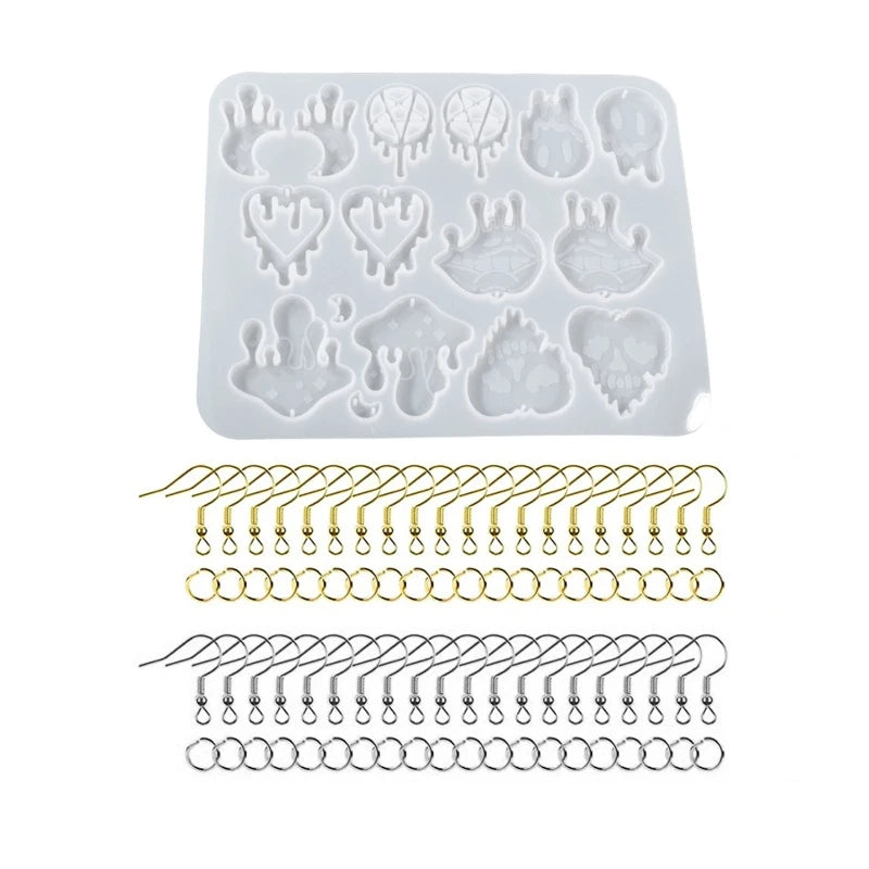 Moon Mushroom Keychain Silicone Mold for DIY Crafts