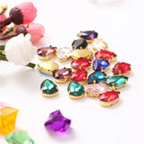 Colorful Glass Sew On Rhinestones With Claw Handicrafts for Garment