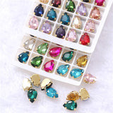 Colorful Glass Sew On Rhinestones With Claw Handicrafts for Garment