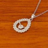 Teardrop Pendant Base Mountings Findings for Pearls Beads Stones, 10pcs/lot