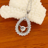 Teardrop Pendant Base Mountings Findings for Pearls Beads Stones, 10pcs/lot