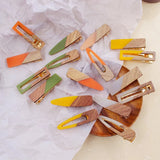 Teardrop Teak + Acrylic Hair Clip Boho Hair Accessories