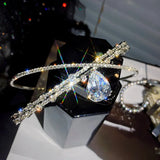 Heartbeat Tears Zircon Water Drop Collar Necklace