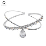 Heartbeat Tears Zircon Water Drop Collar Necklace