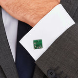 Circuit Board Copper Cufflink for Tuxedo