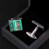 Circuit Board Copper Cufflink for Tuxedo