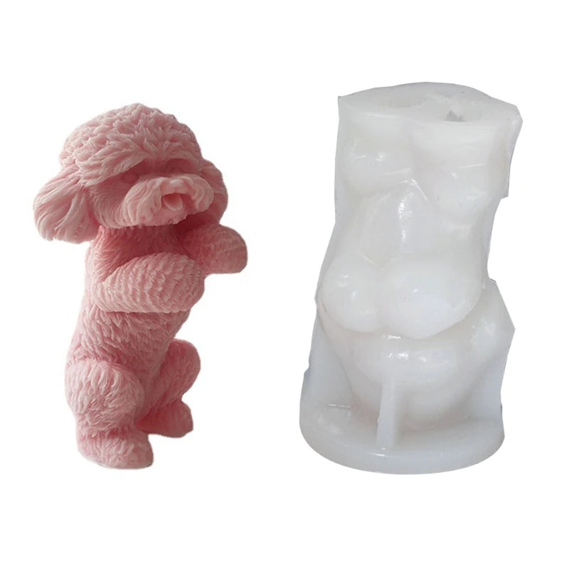 Animal Silicone Mold Teddy-Dog Handmade-Soap Mold Resin Mold Craft