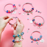 Teenage Girls Unicorn Bracelet Necklace Making Kit DIY Jewelry Metal Glass Beads