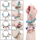 Teenage Girls Unicorn Bracelet Necklace Making Kit DIY Jewelry Metal Glass Beads
