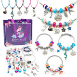 Teenage Girls Unicorn Bracelet Necklace Making Kit DIY Jewelry Metal Glass Beads