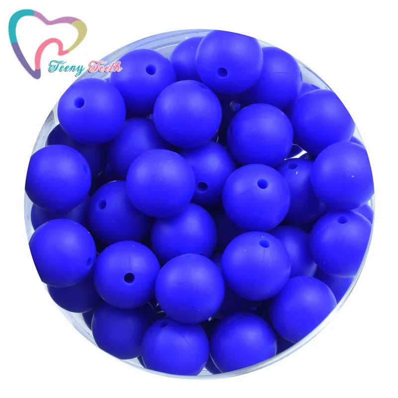 10 PCS 12-15 MM Silicone Teething Beads BPA Free For Necklace Pacifier