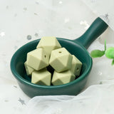 10 PCS Sage Green 12-15 MM Round Silicone Beads Baby Chew Teething Loose Beads