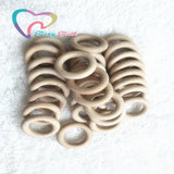 10 pcs Large Wood Rings 2.75 inch Jewelry Teethers Natural Beech Wood Rings