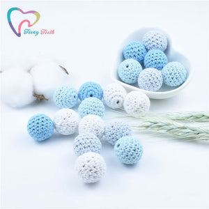 10PCS Crochet Wooden Beads Knitted Bead Nursing DIY Christmas