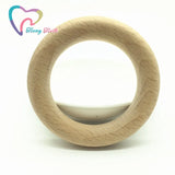 20 PCS 70MM Beech Wood Rings for Teething Toy Making