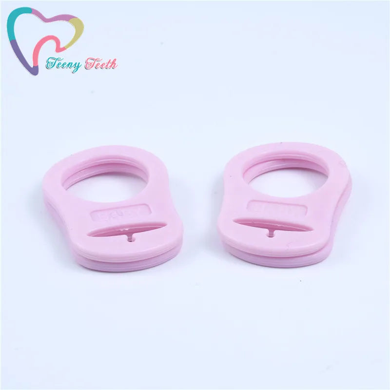 20 PCS Silicone Pacifier Adapter Rings, Dummy Clip, Holder