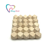 50 pcs Beech Wood Hexagon 15 mm Beads Unfinished DIY Jewelry
