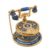 Telephone Cloisonne Style Handicrafts Diamond Jewelry Container Box