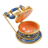 Telephone Cloisonne Style Handicrafts Diamond Jewelry Container Box