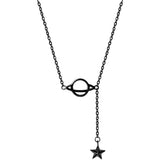 925 Silver Star Necklace Tassel Planet Pendant Wedding Birthday Gift Jewelry
