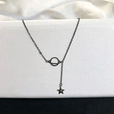 925 Silver Star Necklace Tassel Planet Pendant Wedding Birthday Gift Jewelry