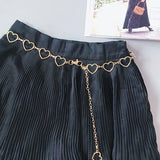 Allmatch Waist Chain Metal Peach Heart Belts for Women