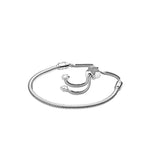 925 Silver Love Star Bracelet Adjustable Sliding Charm DIY Gift