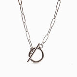 Classic Paper Clip Chain Necklace Women Stainless Steel Link Chain Necklace