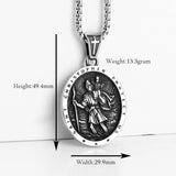 Classic Saint Christopher Pendant Necklace 316L Stainless Steel