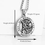 Classic Saint Christopher Pendant Necklace 316L Stainless Steel