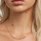 Crystal Necklace For Women - Silver Plated - Party Wedding