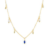 Crystal Necklace For Women - Silver Plated - Party Wedding