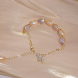 Natural Pearl Bracelet 14K Real Charm Adjustalbe Pulseras Feminia Jewelry