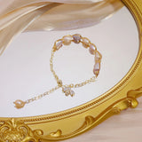 Natural Pearl Bracelet 14K Real Charm Adjustalbe Pulseras Feminia Jewelry