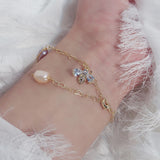 Natural Pearl Bracelet 14K Real Charm Adjustalbe Pulseras Feminia Jewelry