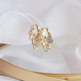Druzy French Zircon Geometric Earrings for Women