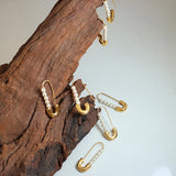 Retro Style Paper Clip Pearl Earrings Personalized Jewelry Accessories