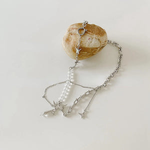 Crystal Star Tassel Necklace Beads Choker for Women Girls