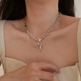 Crystal Star Tassel Necklace Beads Choker for Women Girls