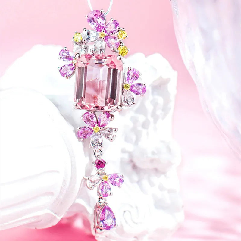 Temperament Lab Tanzanite Flower Silver Necklace