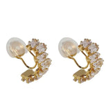 Zircon Ear Cuff No Piercing C-Shaped Ear Clips for Women