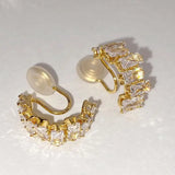 Zircon Ear Cuff No Piercing C-Shaped Ear Clips for Women