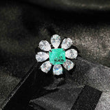 Vintage Paraiba Tourmaline 925 Silver Jewelry Set