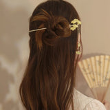 Ginkgo Leaf Tassel Hairpin High Sense Ball Head Pan Hairpin