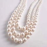 Temperament Gradient Shell Pearl Necklace Women's Sweater Chain
