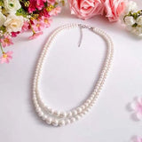 Temperament Gradient Shell Pearl Necklace Women's Sweater Chain
