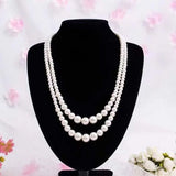 Temperament Gradient Shell Pearl Necklace Women's Sweater Chain