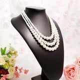 Temperament Gradient Shell Pearl Necklace Women's Sweater Chain