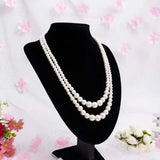 Temperament Gradient Shell Pearl Necklace Women's Sweater Chain