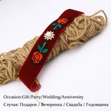 Hand Embroidery Roses Necklace Wedding Jewelry Parure Bijoux Femme AN077